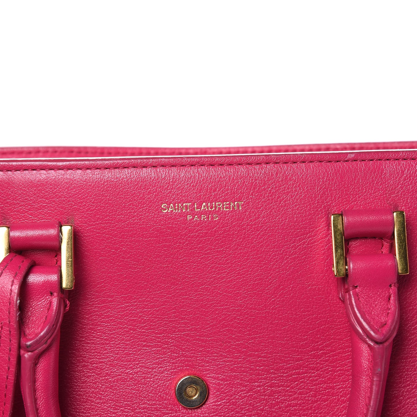 Calfskin Monogram Baby Cabas Fuchsia