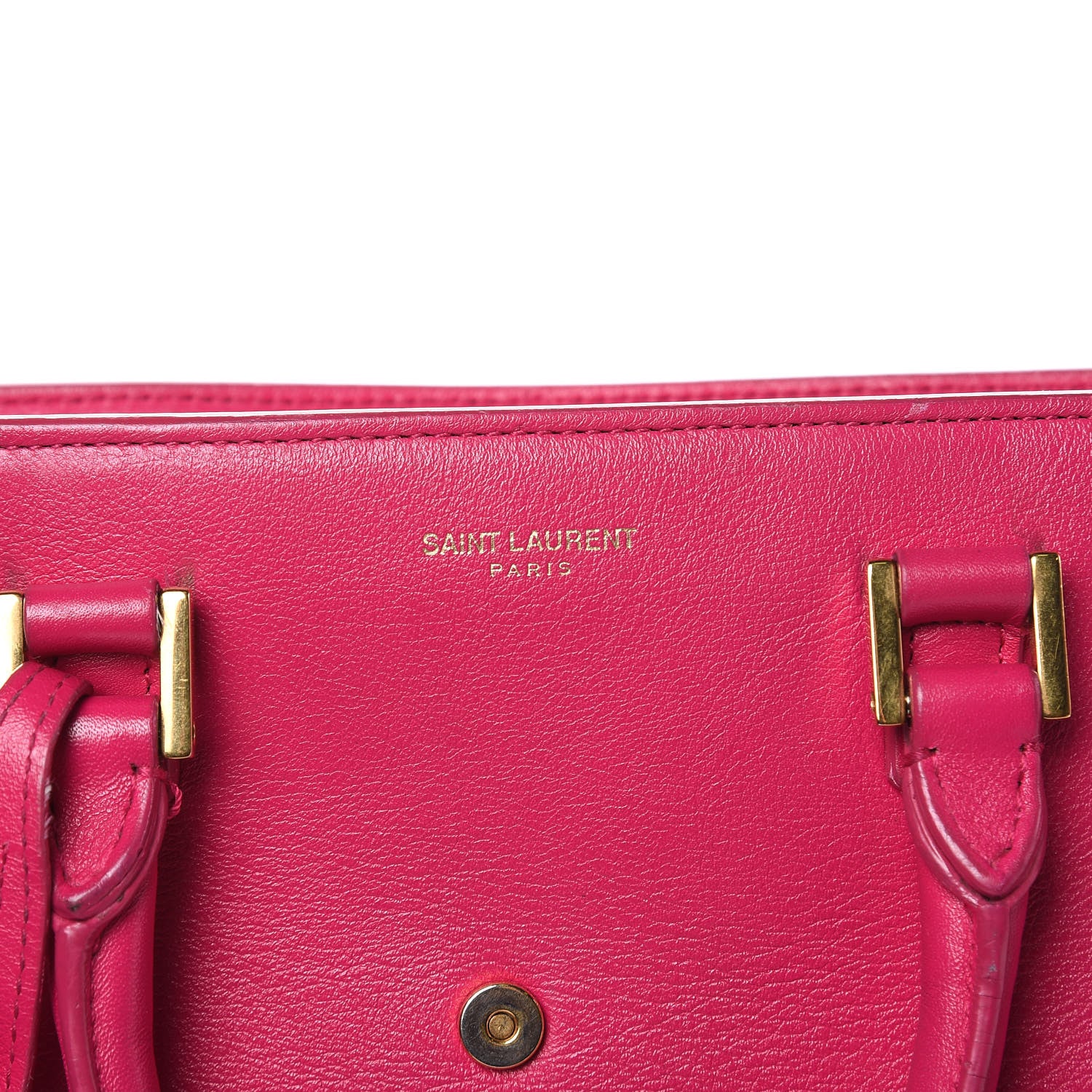 Saint Laurent Calfskin Monogram Baby Cabas Fuchsia 7 of 17