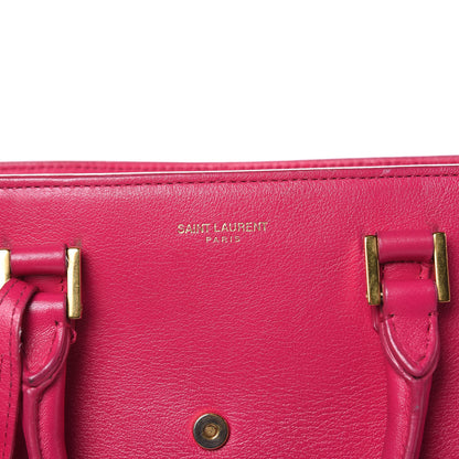 Saint Laurent Calfskin Monogram Baby Cabas Fuchsia 7 of 17
