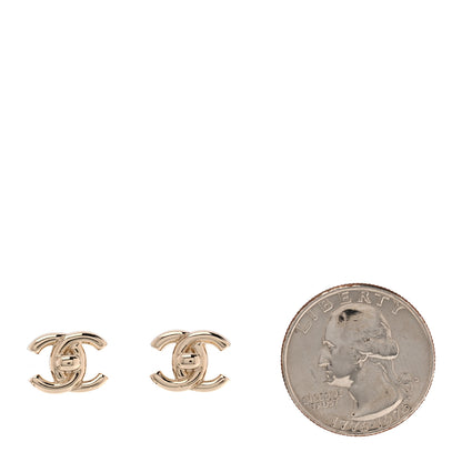 Chanel Metal CC Turnlock Earrings Gold 2 of 5
