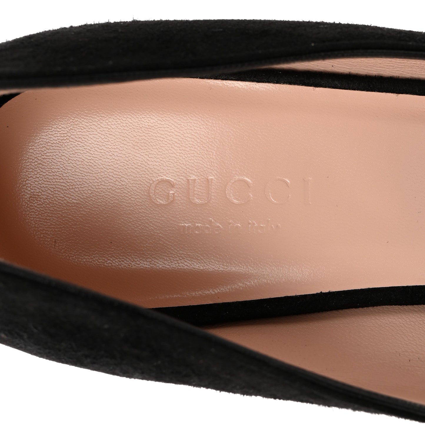 Kid Scamosciato GG Marmont Fringe 50mm Loafer Pumps 36 Black