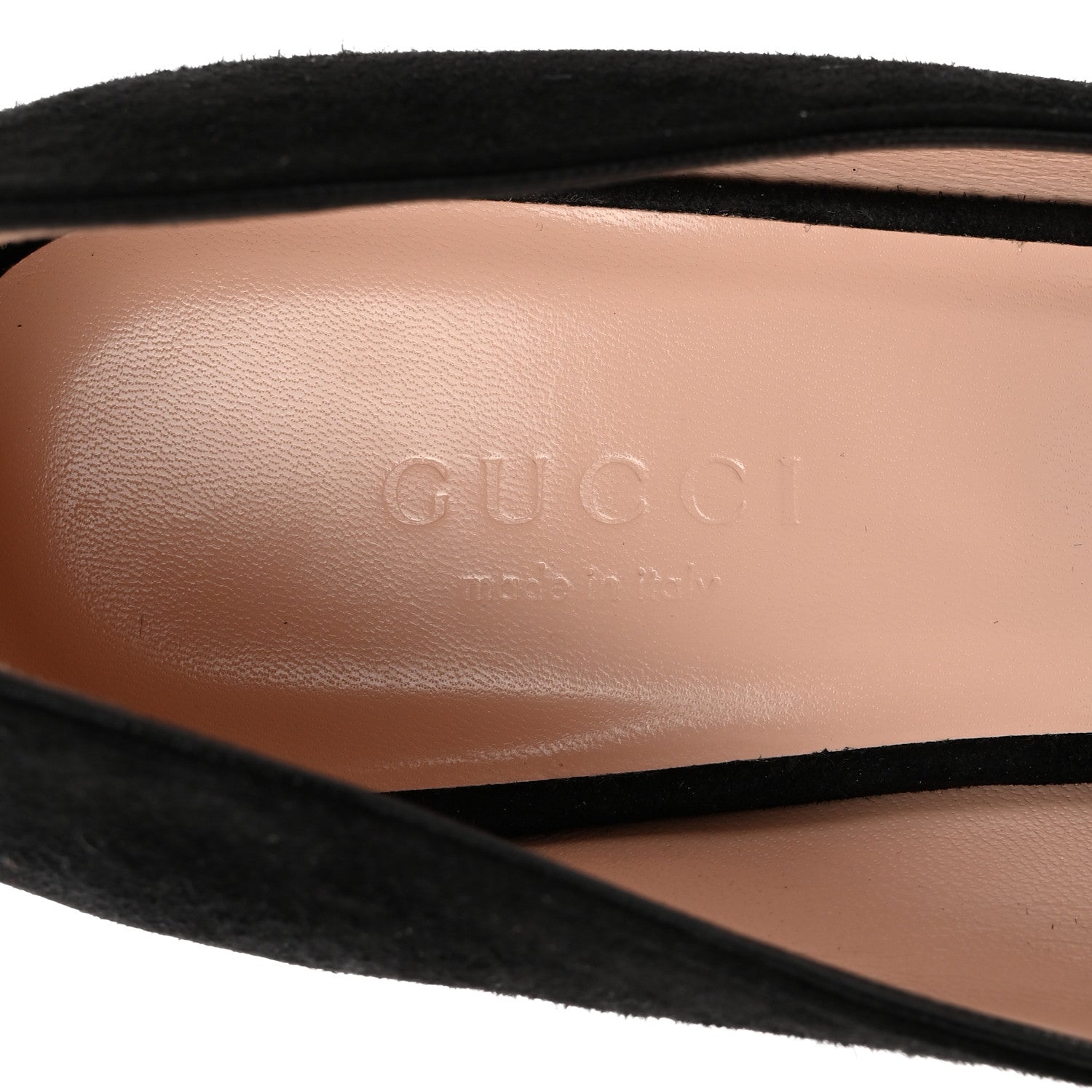 Gucci Kid Scamosciato GG Marmont Fringe 50mm Loafer Pumps 36 Black 7 of 12