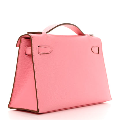 Hermes Epsom Kelly Pochette Clutch Rose Confetti 2 of 13