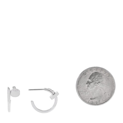 Cartier 18K White Gold Juste Un Clou Hoop Earrings 2 of 6