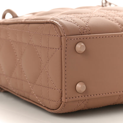 Christian Dior Ultra Matte Calfskin Cannage Mini Lady Dior Light Beige 8 of 9