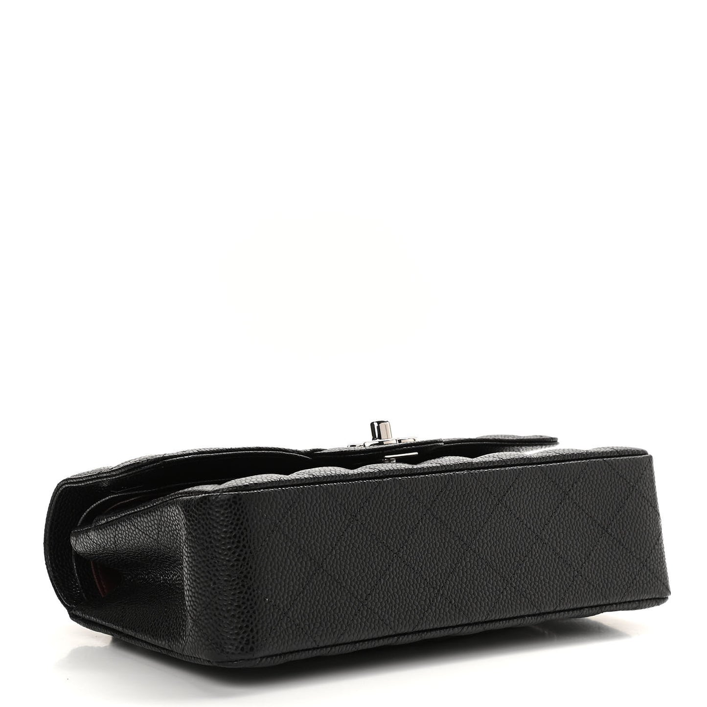 Caviar Quilted Small Double Flap Black