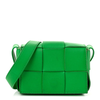 Bottega Veneta Lambskin Maxi Intrecciato Extra Mini Cassette Crossbody Bag Parakeet 1 of 11