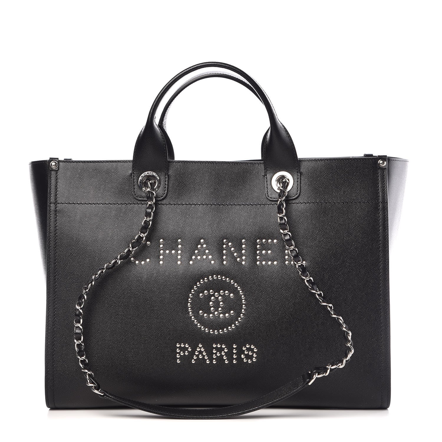 Chanel Caviar Medium Studded Deauville Tote Black 1 of 11