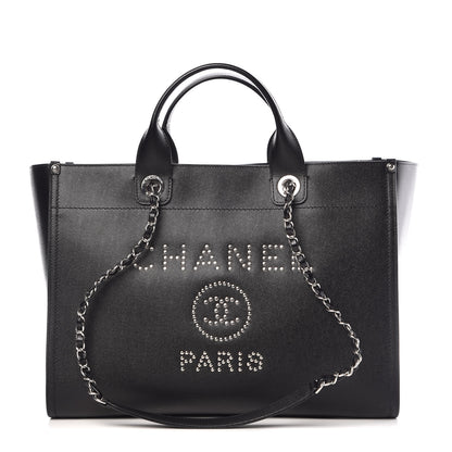 Chanel Caviar Medium Studded Deauville Tote Black 1 of 11