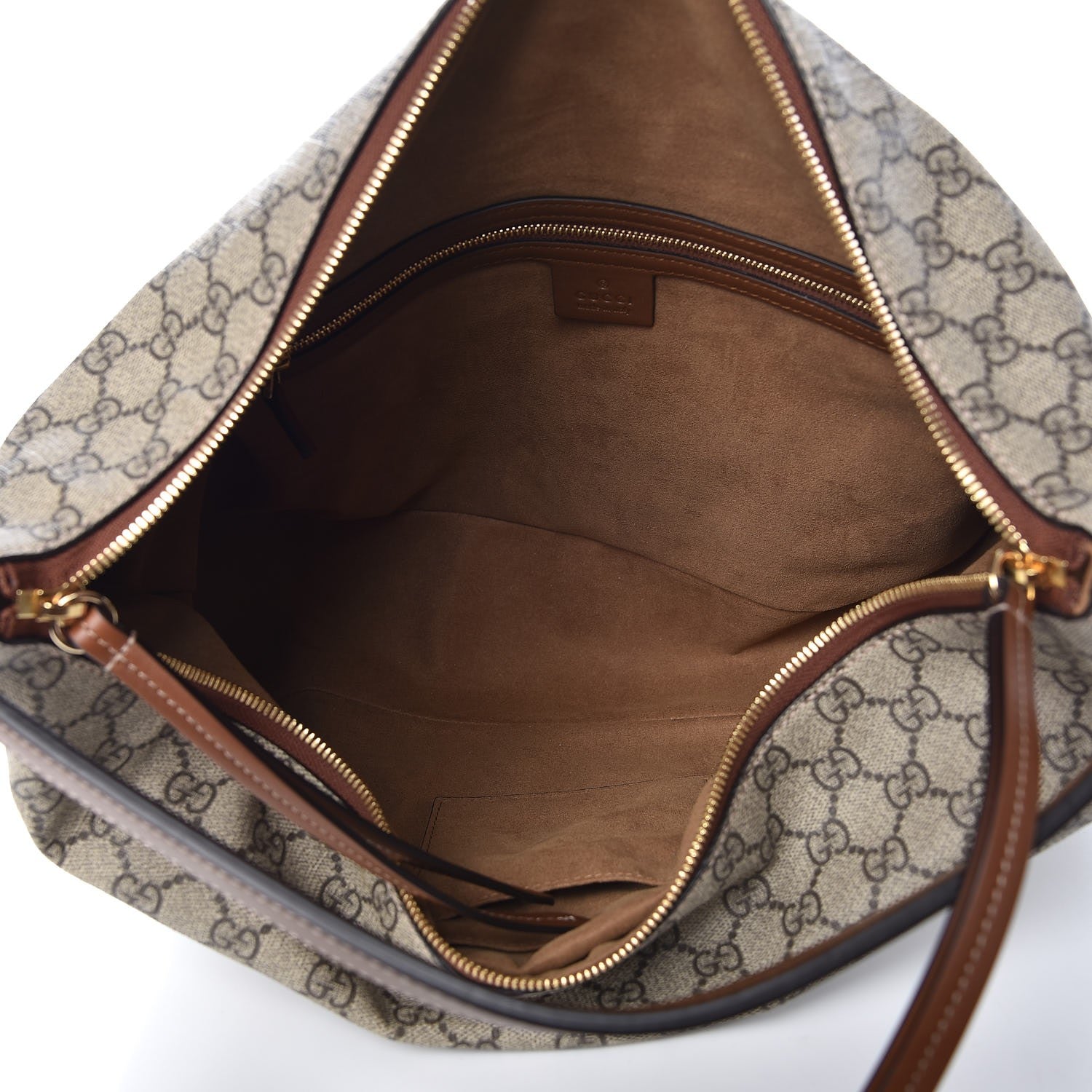 Gucci GG Supreme Monogram Large Linea A Hobo Light Brown 5 of 7