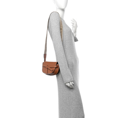 Loewe Calfskin Jacquard Mini Gate Dual Bag Tan 2 of 11