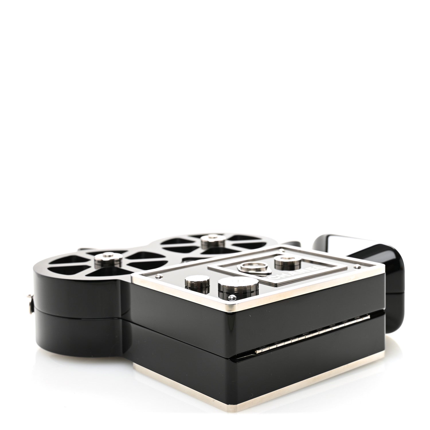 Chanel Plexiglass Crystal Buonasera Film Projector Minaudiere Clutch Black 3 of 10
