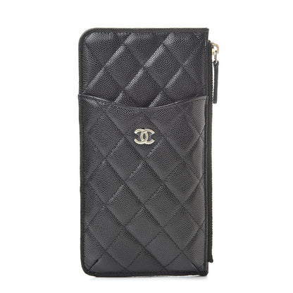 Chanel Caviar Quilted Classic Flat Wallet Pouch Black 1 of 9