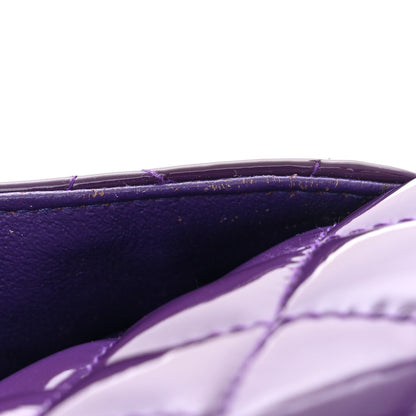 Chanel Patent Quilted Mini Rectangular Flap Purple 13 of 13