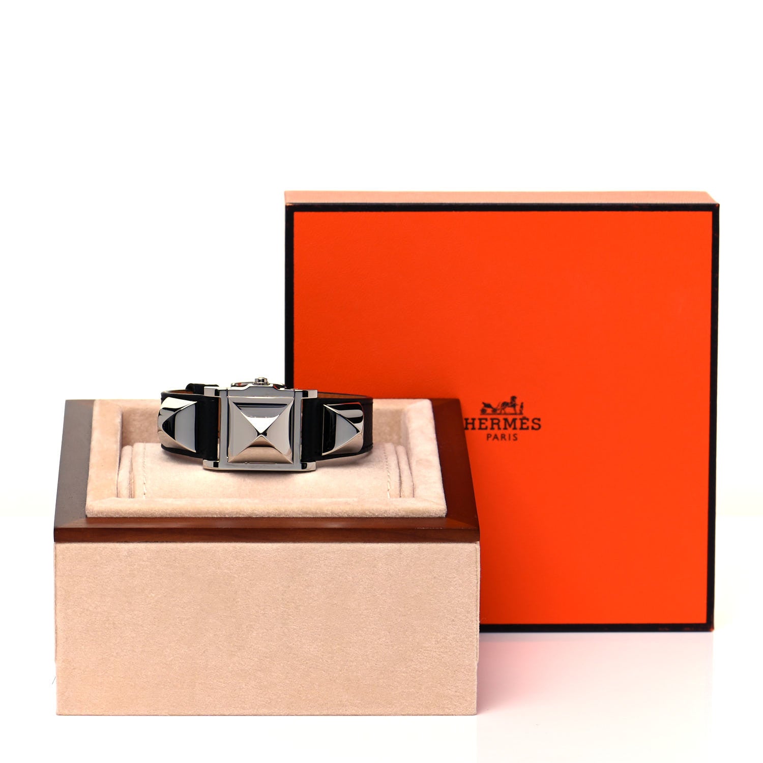 Hermes Stainless Steel Epsom 23mm Medor Quartz Watch Noir 6 of 6