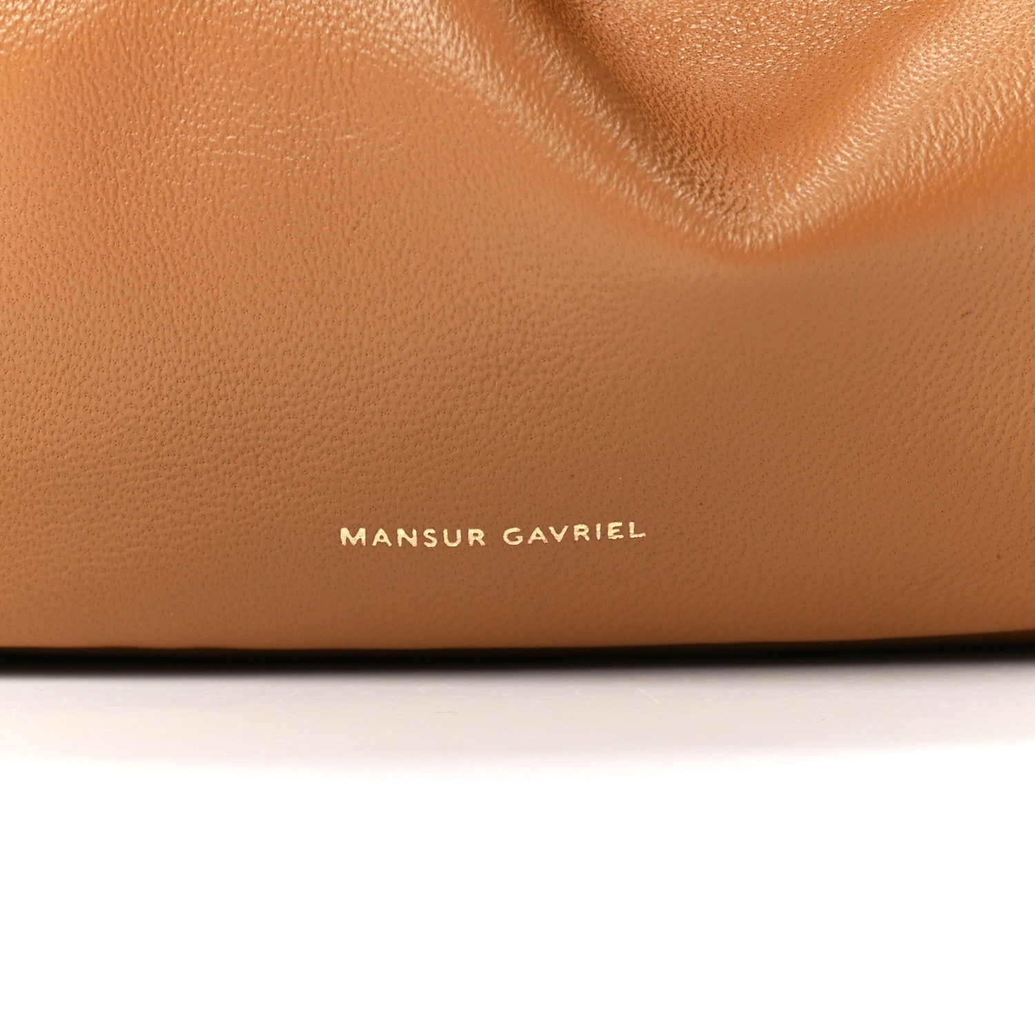 Mansur Gavriel Lambskin Mini Twist Cloud Chain Clutch Caramel 7 of 11