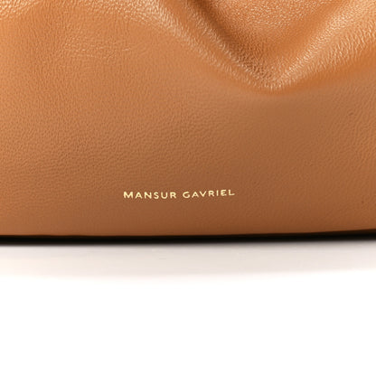 Mansur Gavriel Lambskin Mini Twist Cloud Chain Clutch Caramel 7 of 11