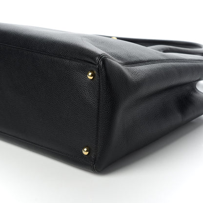 Chanel Calfskin Cerf Executive Shopper Tote Black 7 of 11
