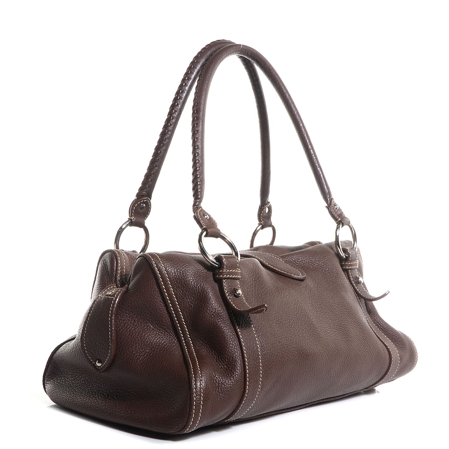Miu Miu Leather Satchel Brown 3 of 10