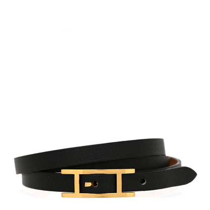 Hermes Swift Hapi 3 MM Triple Tour Bracelet S Black 1 of 9