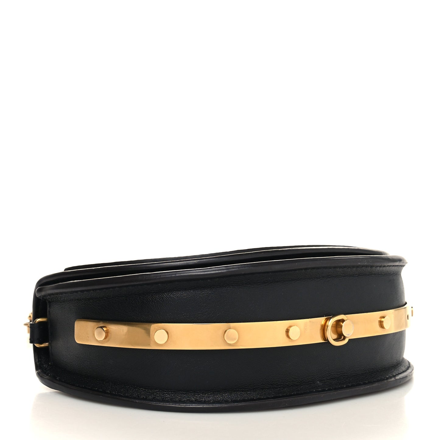Calfskin Small Nile Bracelet Minaudiere Bag Black