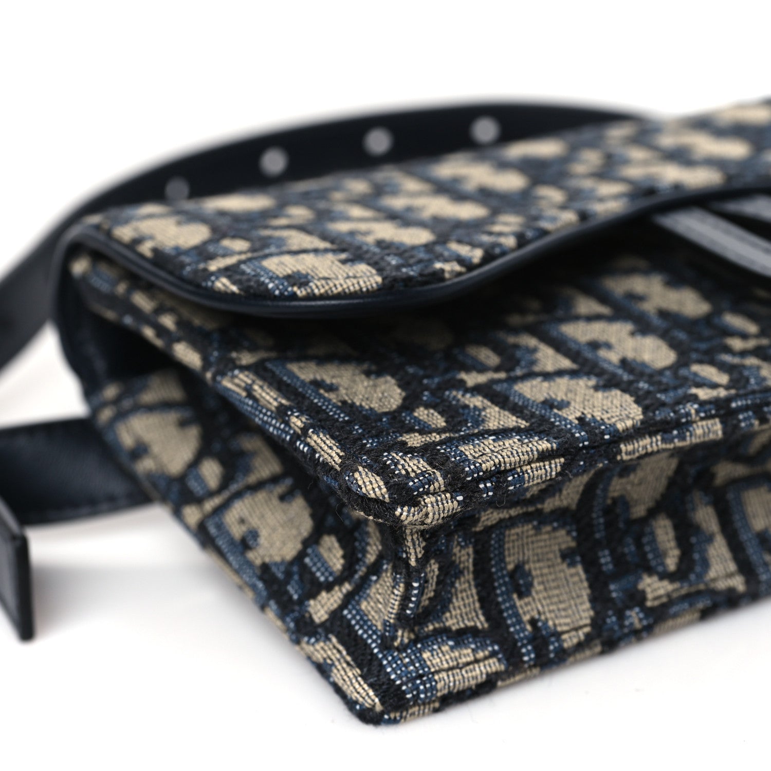 Christian Dior CHRISTIAN DIOR Oblique Saddle Belt Bag Blue 8 of 10