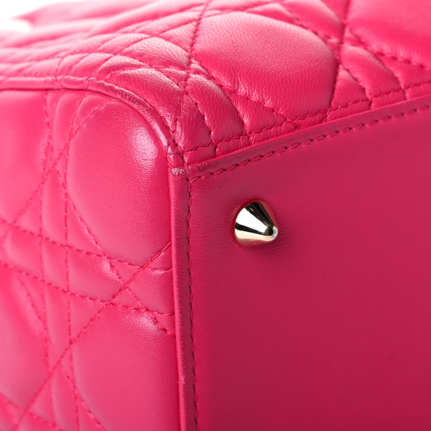 Christian Dior Lambskin Cannage Medium Lady Dior Pink 5 of 7