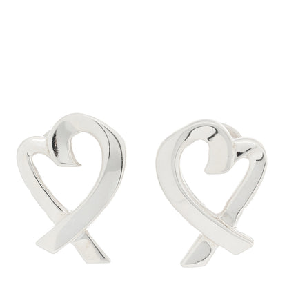 Tiffany Sterling Silver Paloma Picasso Loving Heart Earrings 1 of 4