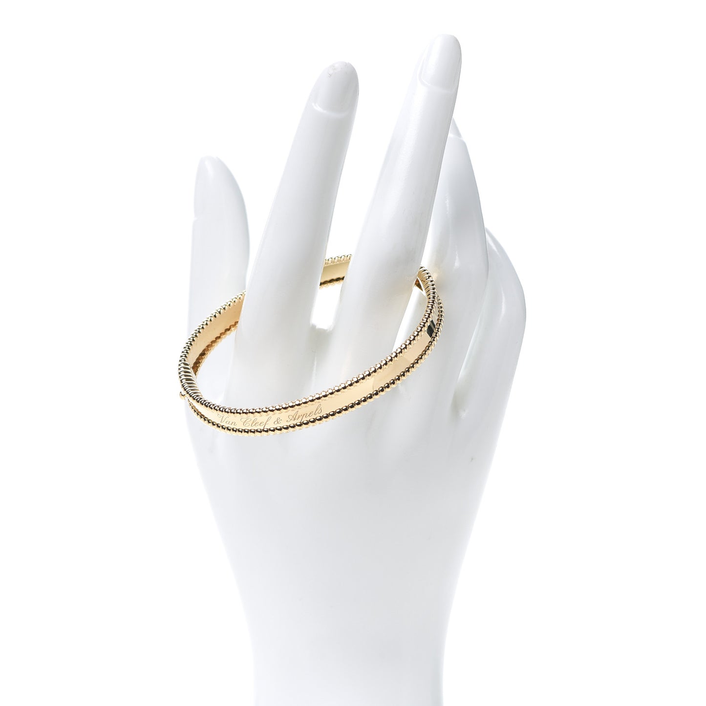 18K Yellow Gold Perlee Signature Bangle Bracelet M