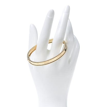Van Cleef & Arpels 18K Yellow Gold Perlee Signature Bangle Bracelet M 2 of 6