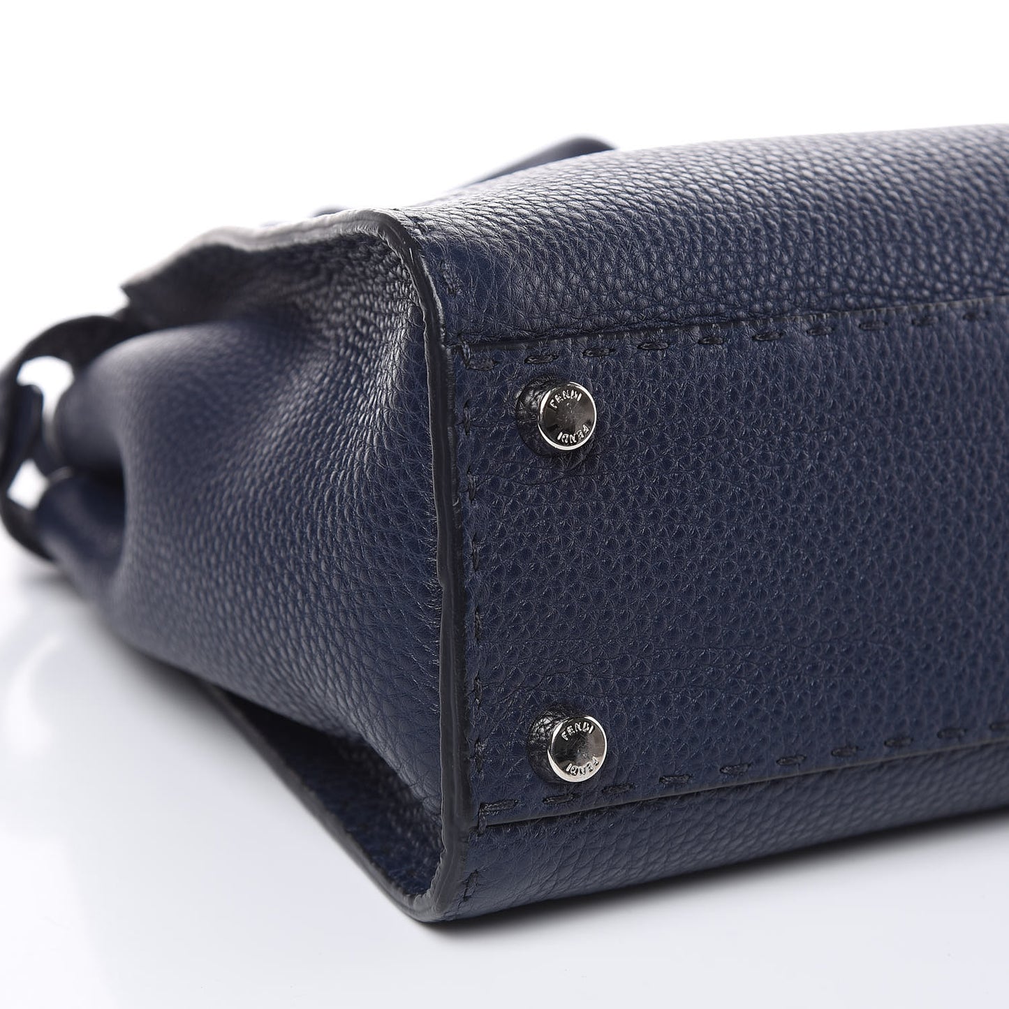Cuoio Romano Selleria Medium Peekaboo Iconic Satchel Blue Notte