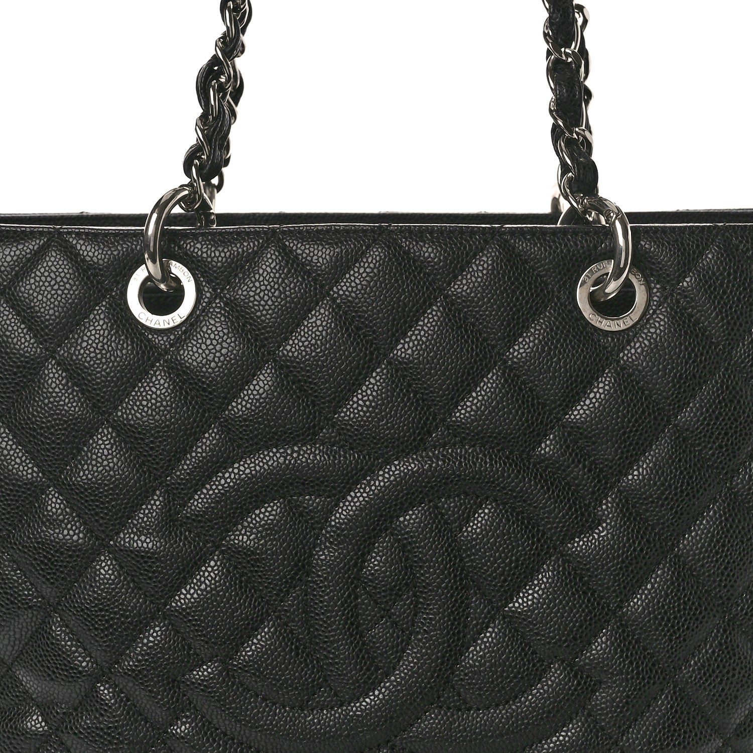 Chanel Caviar Quilted Grand Shopping Tote GST Black 8 of 10