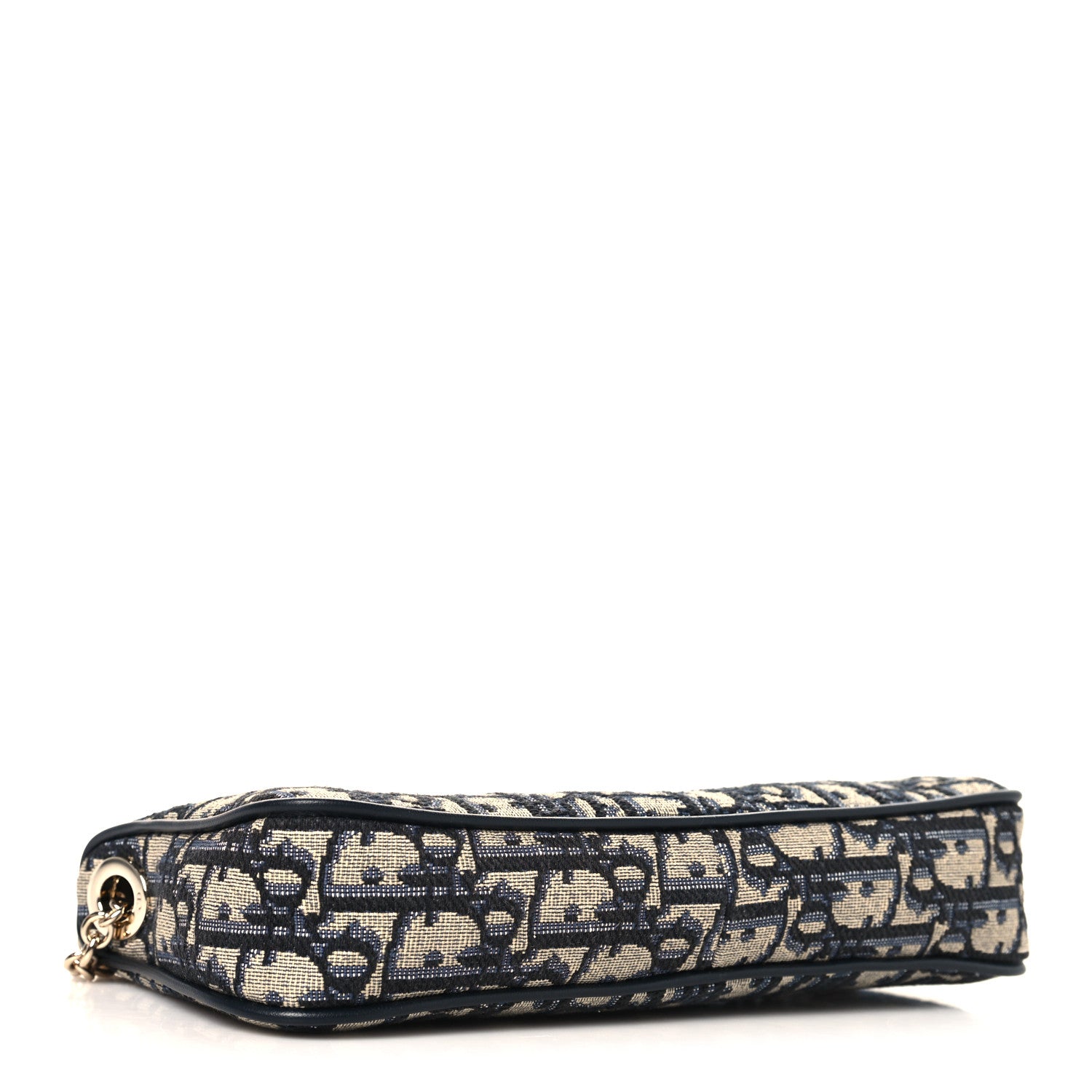 Christian Dior Oblique Bow Pouch With Chain Blue 1840451