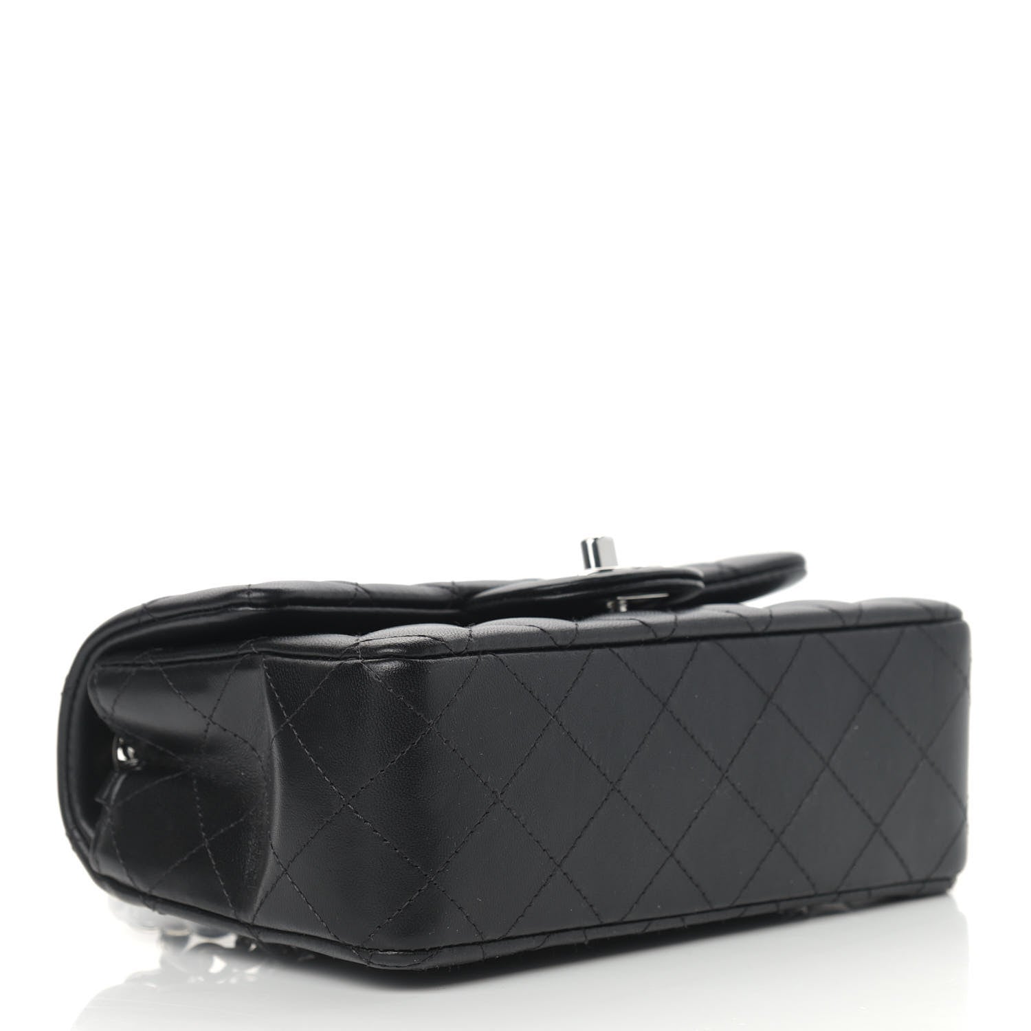 Chanel Lambskin Quilted Mini Rectangular Flap Black 4 of 13