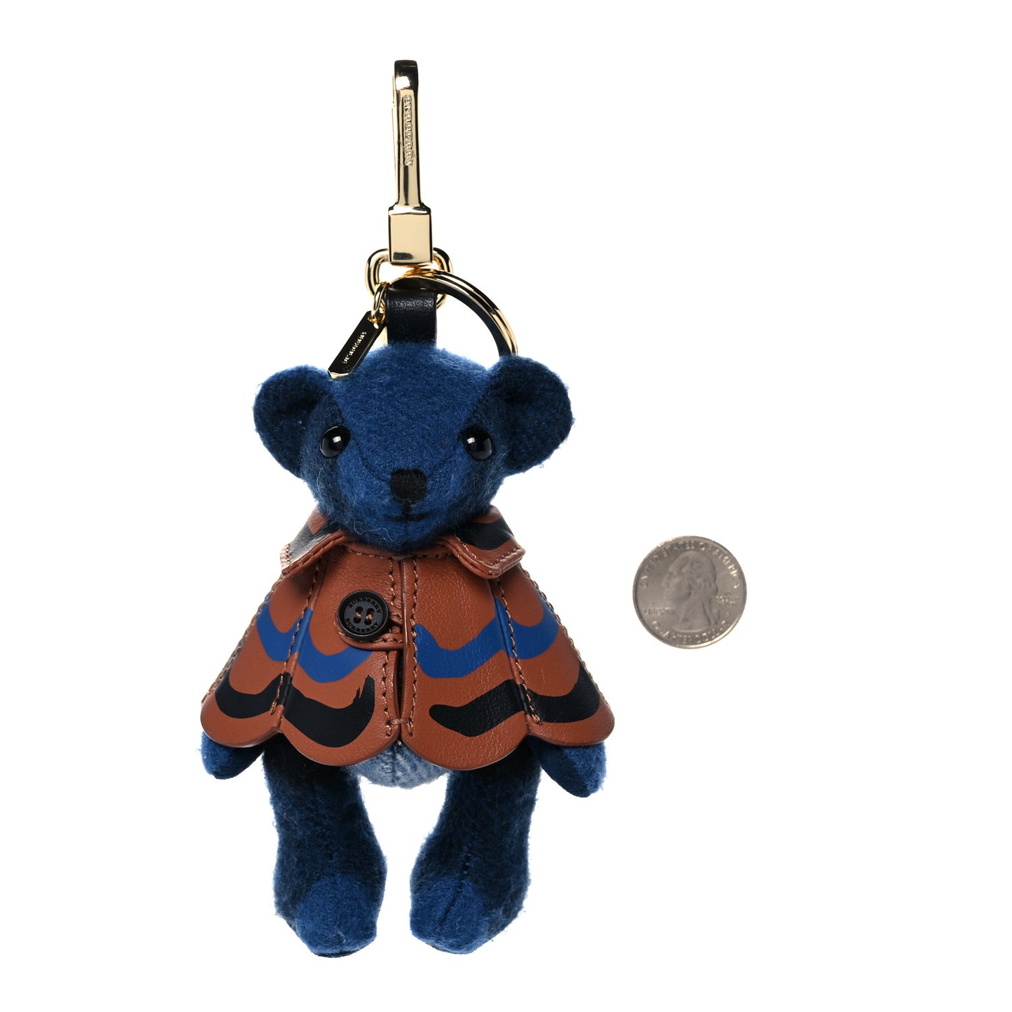 Chasmere Thomas Paint Teddy Bear Keychain Charm Blue Multi
