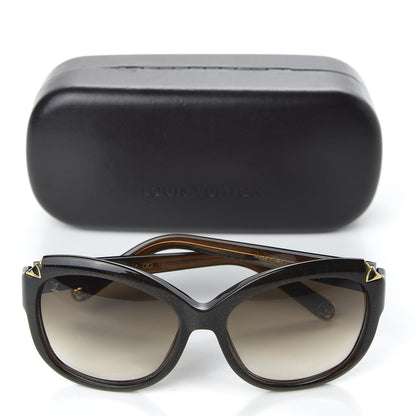 Louis Vuitton Hortensia Cat Eye Sunglasses Z0486W Brown Glitter 8 of 8