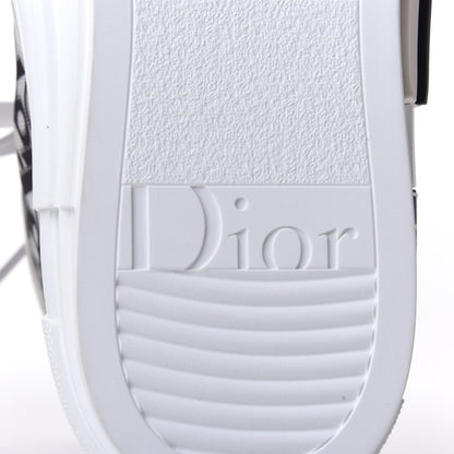 Christian Dior Technical Canvas Oblique Mens B23 High Top Sneakers 44 White Black 8 of 11