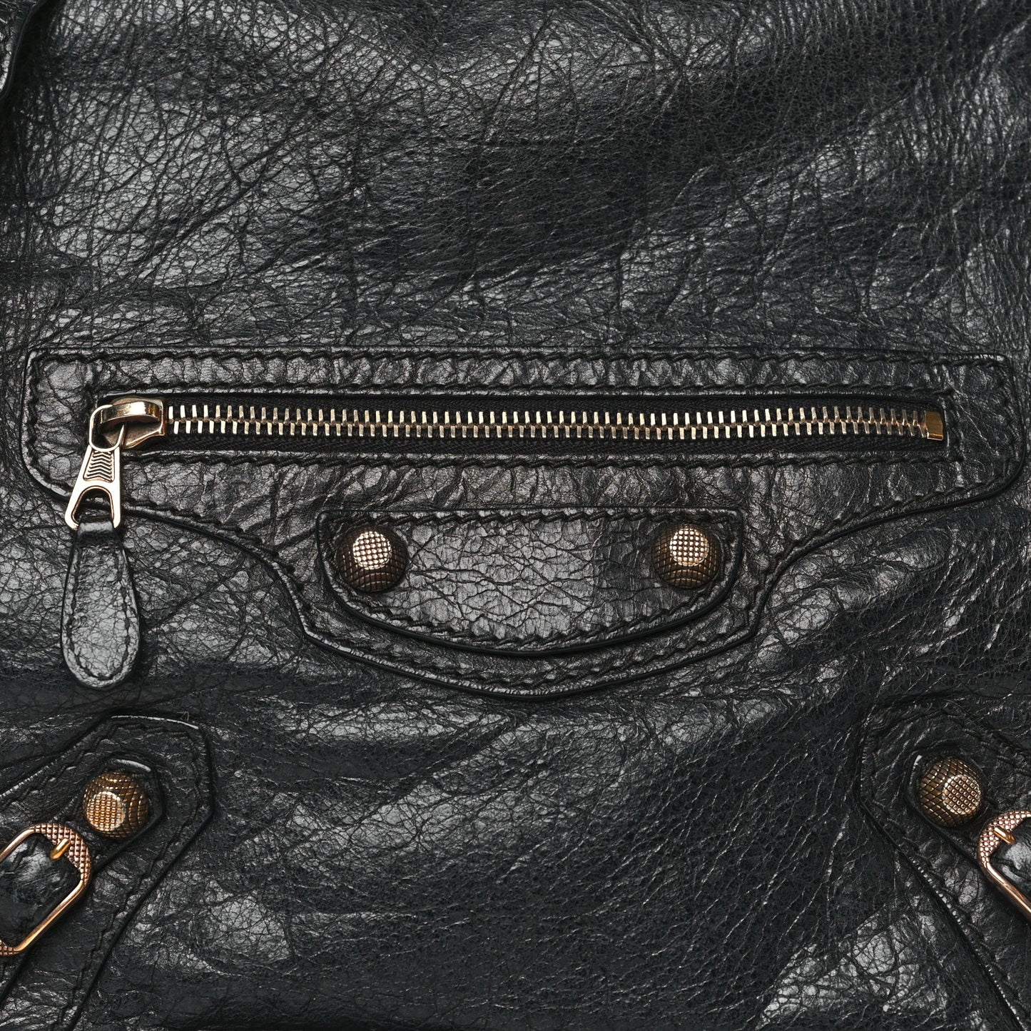 Agneau Giant 12 Rose Gold Hardware Neo Folk Messenger Black