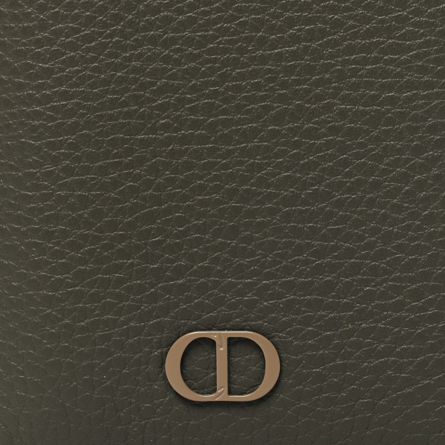 Christian Dior Grained Calfskin Icon Vertical Bifold Card Holder Grey 7 of 7