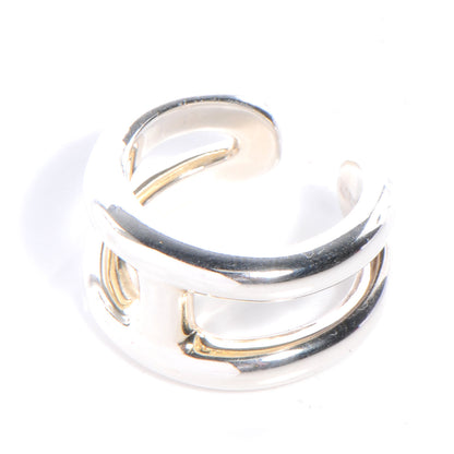 Hermes Sterling Silver Osmose Ring PM 56 7.5 5 of 6