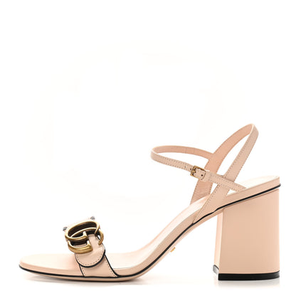 Gucci Lifford Calfskin GG Marmont Ankle Wrap 75mm Sandals 37 Skin Rose 1 of 10