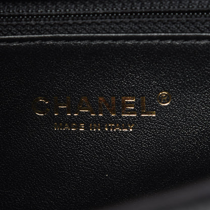 Chanel Calfskin Chevron Quilted Casual Trip Flap Black 6 of 10