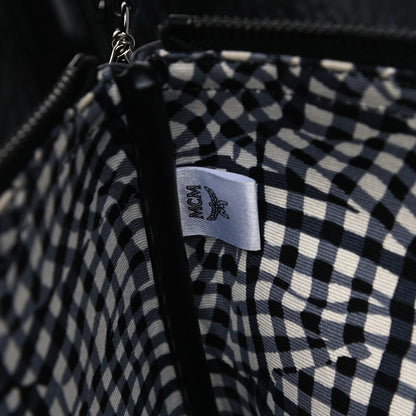 MCM Visetos Medium Liz Reversible Shopper Tote Black 9 of 19