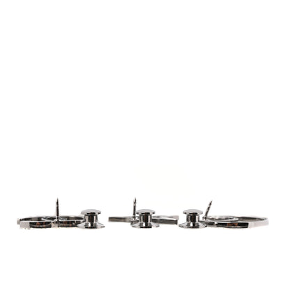 Chanel Crystal CC Moon Star Pin Brooch Set Silver 3 of 4