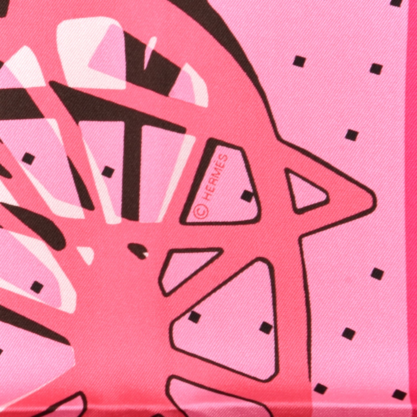 Silk Caleche Elastique Scarf 90 Rose Vif Marron