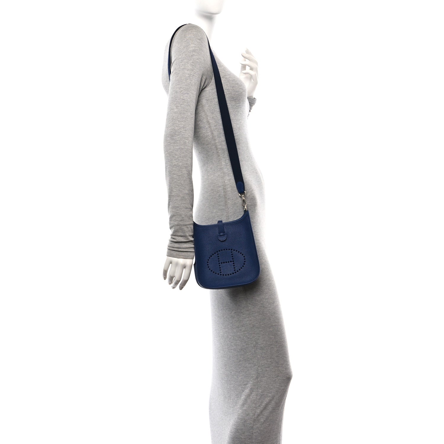 Hermes Taurillon Maurice Amazone Evelyne TPM Blue Saphir Blue Indigo 2 of 11