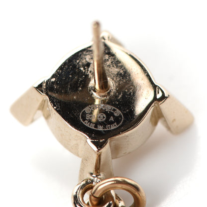 Chanel Crystal Pearl CC Drop Earrings Gold 4 of 4