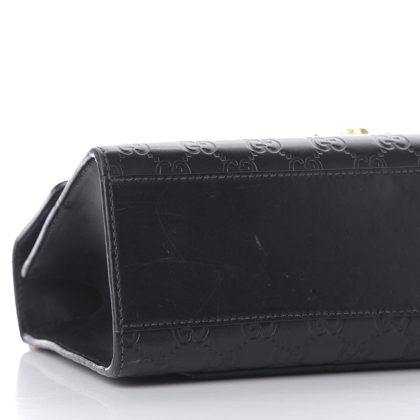 Guccissima Medium Padlock Shoulder Bag Black