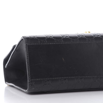 Gucci Guccissima Medium Padlock Shoulder Bag Black 5 of 10
