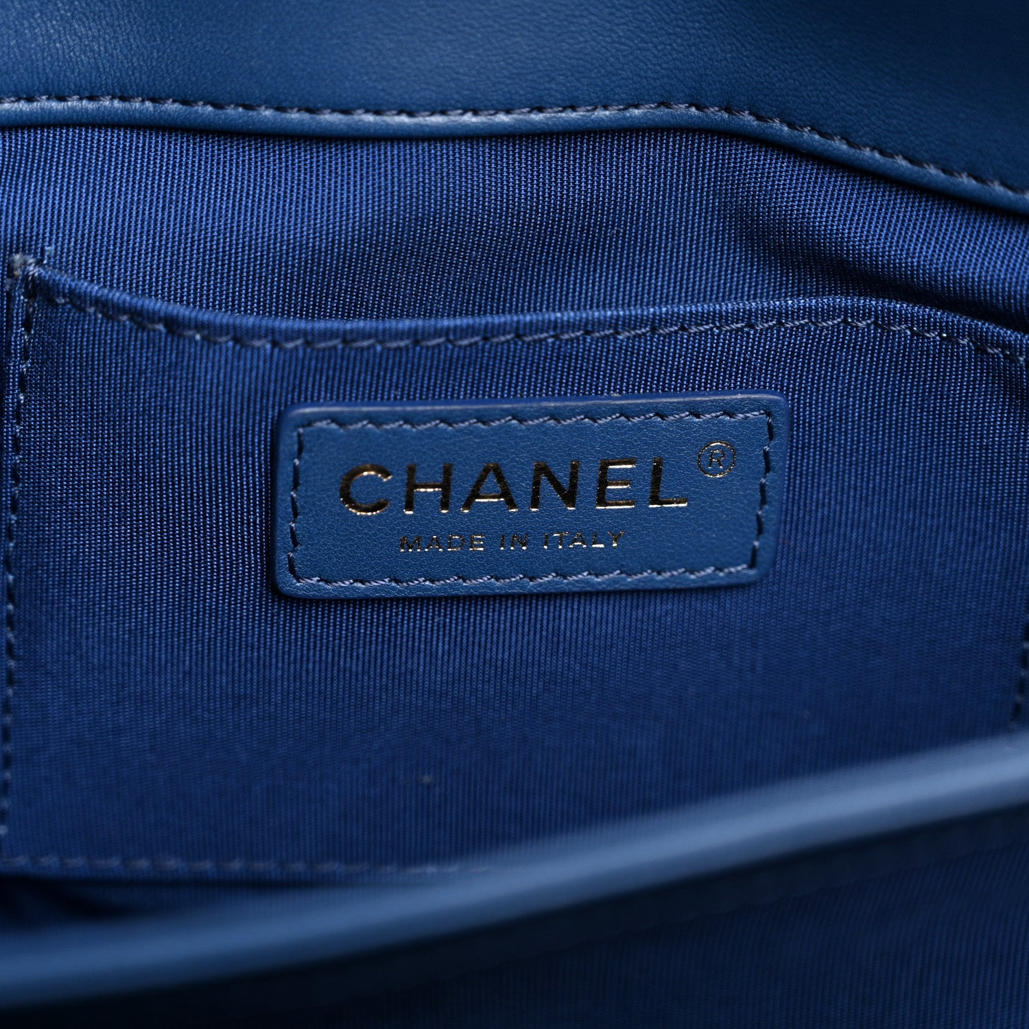 Chanel Lambskin Quilted Fold Up Again Clutch Blue 6 of 7
